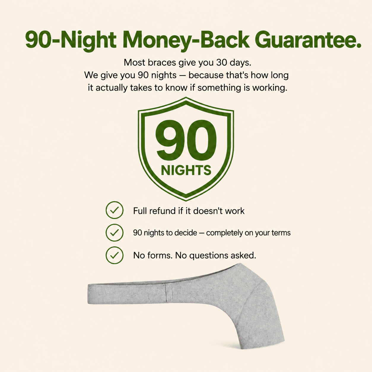 ShoulderEase™ Bamboo Rotator Cuff Sleep Brace