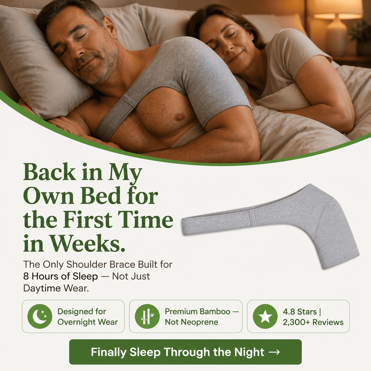 ShoulderEase™ Bamboo Night Support Brace