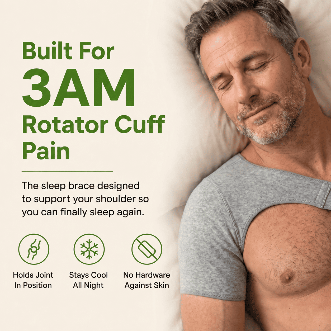 ShoulderEase™ Bamboo Rotator Cuff Sleep Brace