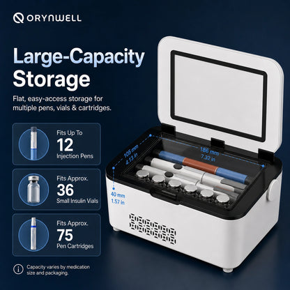 Orynwell MedVault™ Large-Capacity Personal Medication Cooler