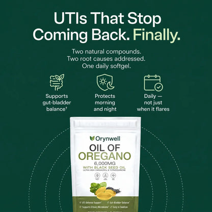 Orynwell™ Oregano & Black Seed Oil — UTI-Free Daily