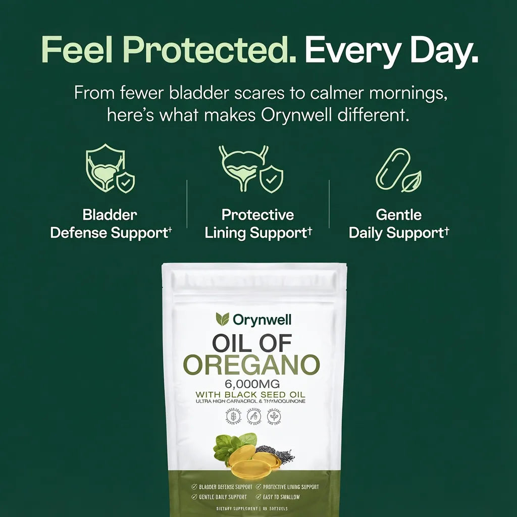 Orynwell™ Oregano & Black Seed Oil — UTI-Free Daily