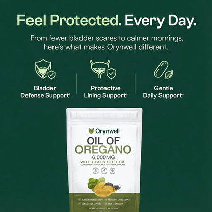 Orynwell™ Oregano & Black Seed Oil — UTI-Free Daily
