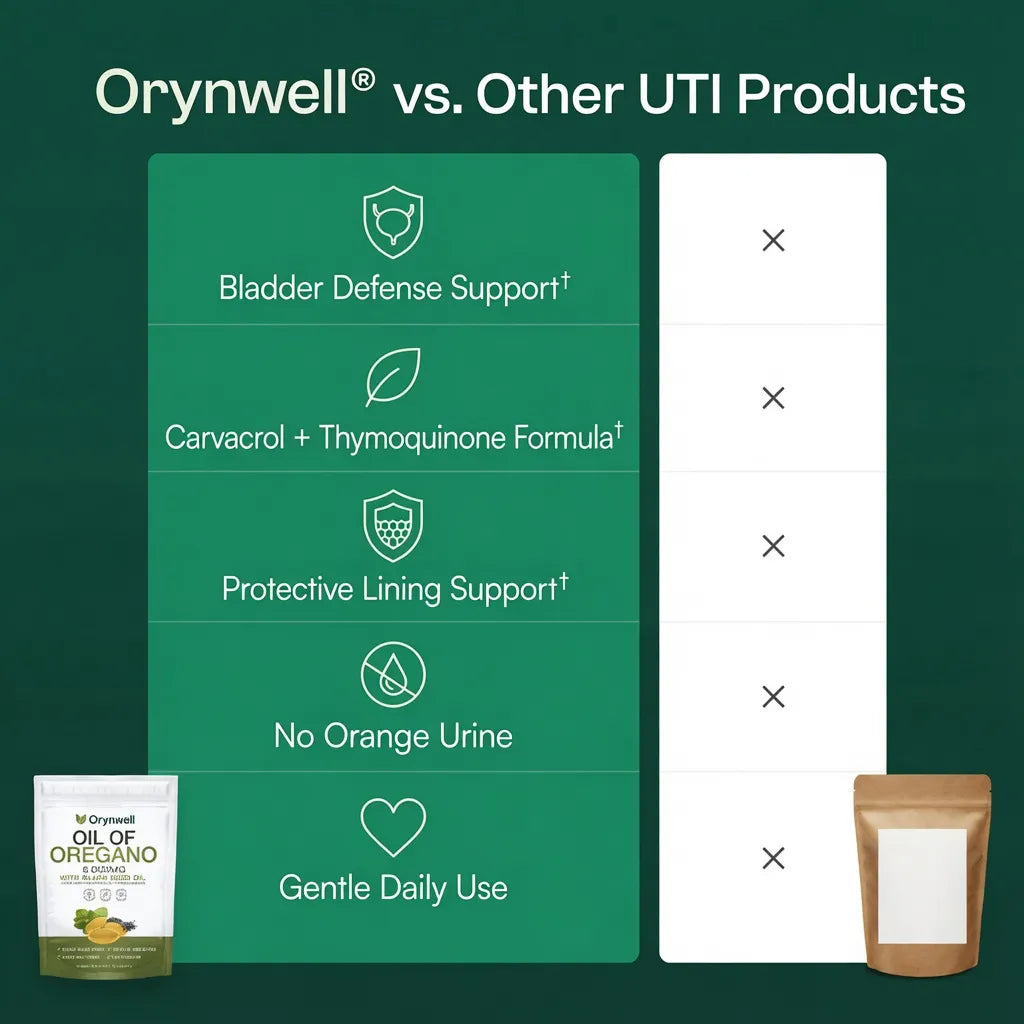 Orynwell™ Oregano & Black Seed Oil — UTI-Free Daily