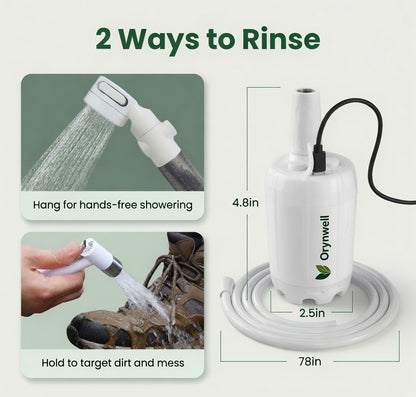 Orynwell ReadyFlow™ Portable Backup Shower