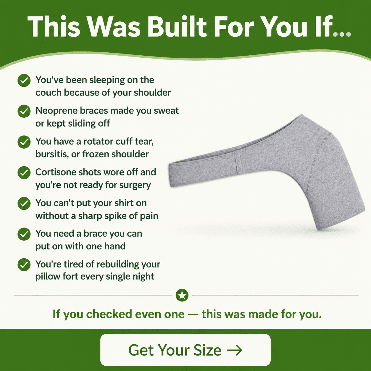 ShoulderEase™ Bamboo Night Support Brace