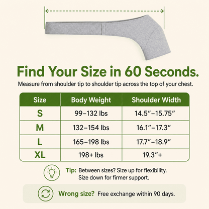ShoulderEase™ Bamboo Rotator Cuff Sleep Brace